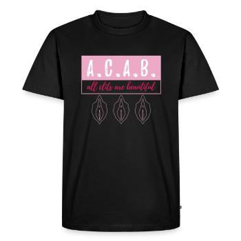 A.C.A.B. - All Clits Are Beautiful - Men's Premium Organic T-Shirt - black - Front - Nico (187cm)
