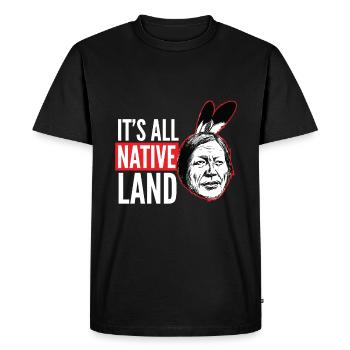 Indiens - C'est toute la terre natale - T-shirt Premium bio Homme - noir - Devant - Nico (187cm)