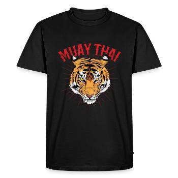 Muay Thai Tiger - T-shirt Premium bio Homme - noir - Devant - Nico (187cm)