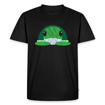 Tortue d'animaux mignons - T-shirt Premium bio Homme - noir - Devant - Nico (187cm)
