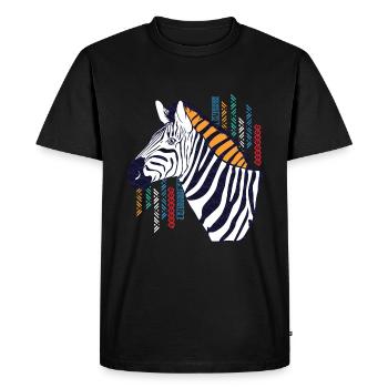 Global nomadic horse - Men's Premium Organic T-Shirt - black - Front - Nico (187cm)