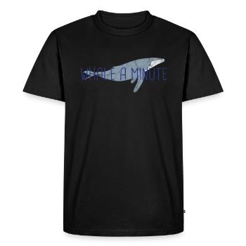 Animal Puns whale a minute - Men's Premium Organic T-Shirt - black - Front - Nico (187cm)