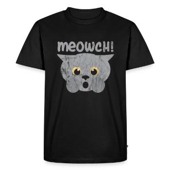 Combats d'animaux Meowch! - T-shirt Premium bio Homme - noir - Devant - Nico (187cm)