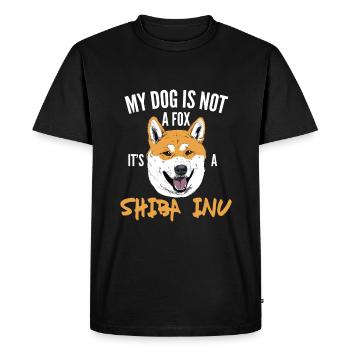 My dog is not a fox, it is a Shiba Inu - Men's Premium Organic T-Shirt - black - Front - Nico (187cm)