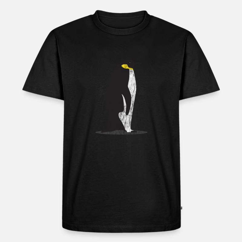Tiere Pinguin - Männer Premium Bio T-Shirt - Schwarz
