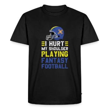 Play fantasy football - Men's Premium Organic T-Shirt - black - Front - Nico (187cm)