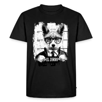 Animal Print - El Zorro - T-shirt Premium bio Homme - noir - Devant - Nico (187cm)