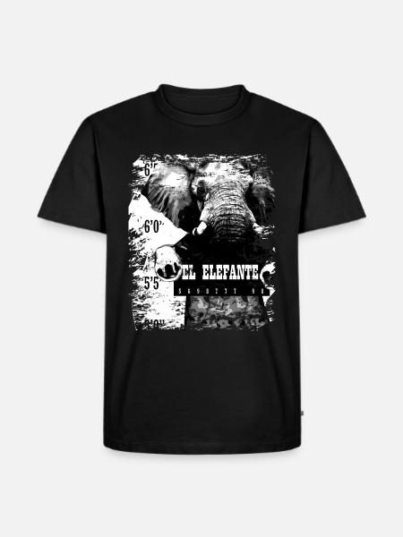 Elefant Säugetier Elefante Geschenk - Männer Premium Bio T-Shirt - Schwarz