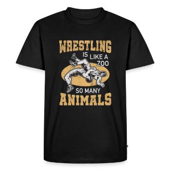 Lutte Zoo Animaux Lutte Arts Martiaux Fan - T-shirt Premium bio Homme - noir - Devant - Nico (187cm)