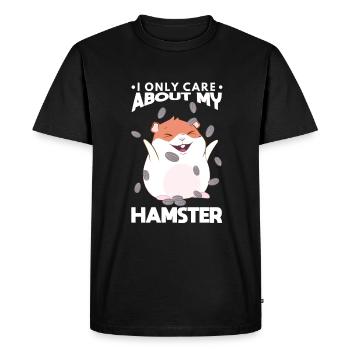 Hamsters Rodents Only Care About My Hamster - Men's Premium Organic T-Shirt - black - Front - Nico (187cm)