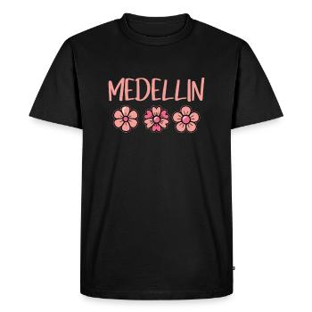 Festival des fleurs de Medellin Colombie Tournesols - T-shirt Premium bio Homme - noir - Devant - Nico (187cm)