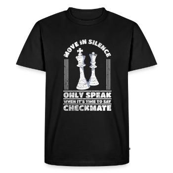 Checkmate Chess Wisdom Royal Figure Jeu de femmes - T-shirt Premium bio Homme - noir - Devant - Nico (187cm)
