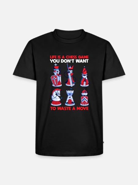 Skakliv Skakspil spilder ikke et træk - Herre Premium økologisk T-shirt - sort