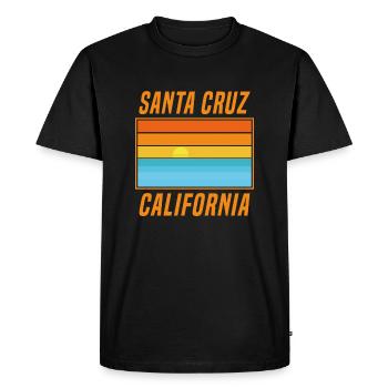 Santa Cruz California Vintage Surfer 70s 80s - Men's Premium Organic T-Shirt - black - Front - Nico (187cm)
