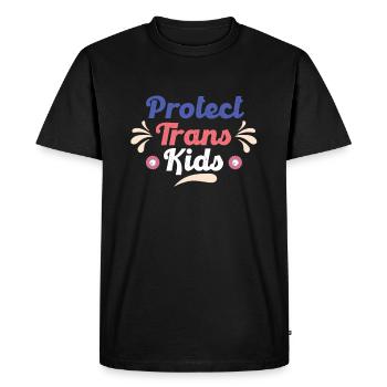 Protéger les enfants trans Transgenre LGBTQ Pride Kinder - T-shirt Premium bio Homme - noir - Devant - Nico (187cm)