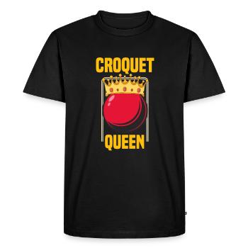 Croquet Queen Croquet Player Croquet Ball Crown - T-shirt Premium bio Homme - noir - Devant - Nico (187cm)