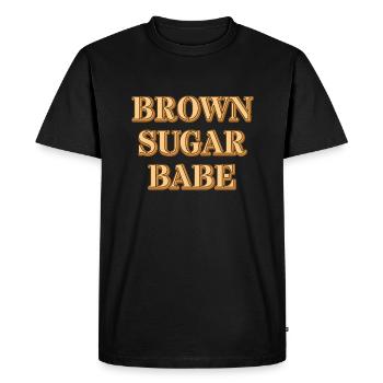 Brown Sugar Babe Women African Culture - Men's Premium Organic T-Shirt - black - Front - Nico (187cm)