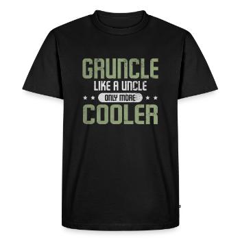 Gruncle Like A Normal Uncle Only Much Cooler - Men's Premium Organic T-Shirt - black - Front - Nico (187cm)