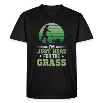 Tonte de pelouse Tonte Paysagiste Jardiniers & Horticulture - T-shirt Premium bio Homme - noir - Devant - Nico (187cm)