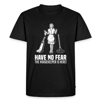 Pas de crainte, la femme de ménage est ici Raumpflege Putzen - T-shirt Premium bio Homme - noir - Devant - Nico (187cm)