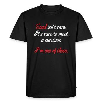 Scad n’est pas un cadeau rare pour un survivant d’une crise cardiaque - T-shirt Premium bio Homme - noir - Devant - Nico (187cm)