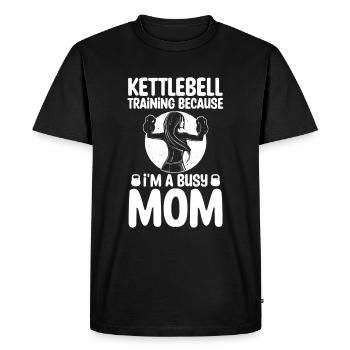 Kettlebell Mother Workouts For Mothers Gift - T-shirt Premium bio Homme - noir - Devant - Nico (187cm)