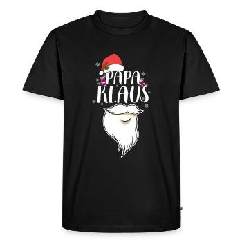 Papa Claus Noël Père Noël Père Noël Homme de famille - T-shirt Premium bio Homme - noir - Devant - Nico (187cm)
