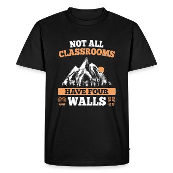 Not All Classrooms Have Four Walls Hiking Class - Men's Premium Organic T-Shirt - black - Front - Nico (187cm)