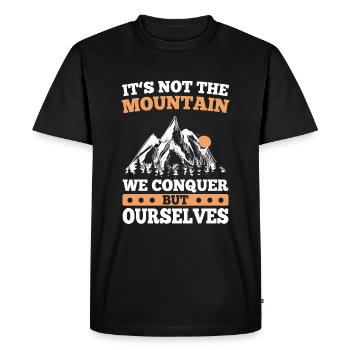 Mount Conquer Ourselves Hike Mountaineering - Men's Premium Organic T-Shirt - black - Front - Nico (187cm)