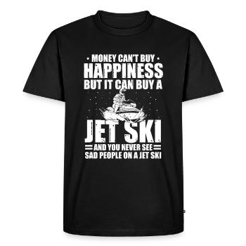 L’argent du jet ski n’achète pas déjà de la gaieté Jet Ski - T-shirt Premium bio Homme - noir - Devant - Nico (187cm)
