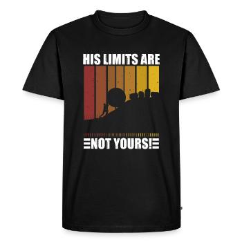 Ses limites ne sont pas les vôtres Motivation quotidienne - T-shirt Premium bio Homme - noir - Devant - Nico (187cm)