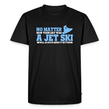 Jet Ski Snowmobile Motorboat Water Sports Enthusiast - Men's Premium Organic T-Shirt - black - Front - Nico (187cm)