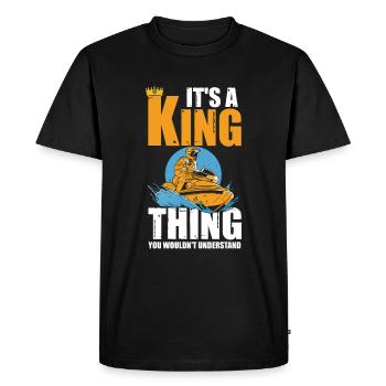 Jetski Jetboat King Chose que vous ne comprendriez pas - T-shirt Premium bio Homme - noir - Devant - Nico (187cm)