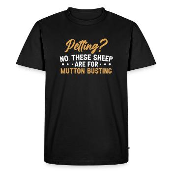 Petting These Sheep For Mutton Basting Farm - Men's Premium Organic T-Shirt - black - Front - Nico (187cm)