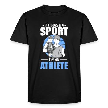 Pêche Sport Athlète Poisson-grenouille Pêche Pêche - T-shirt Premium bio Homme - noir - Devant - Nico (187cm)