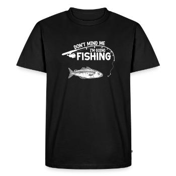 Club de pêche Pêche Ne me dérange pas, je vais pêcher - T-shirt Premium bio Homme - noir - Devant - Nico (187cm)