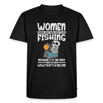 Les pêcheuses pêchent seulement la fois où il dit Big One - T-shirt Premium bio Homme - noir - Devant - Nico (187cm)