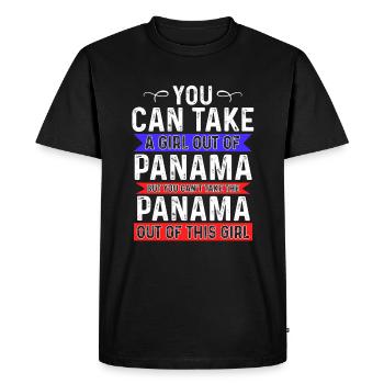 Take Girl Out Of Panama Can't Take Panama Out Girl - Men's Premium Organic T-Shirt - black - Front - Nico (187cm)