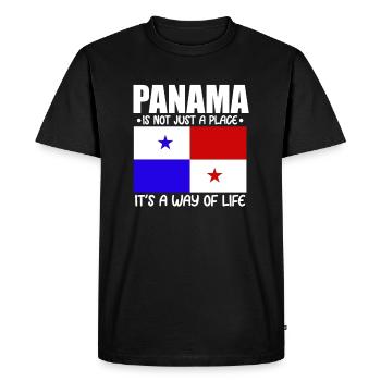 Panama Way Of Life Cadeau de drapeau panaméen - T-shirt Premium bio Homme - noir - Devant - Nico (187cm)