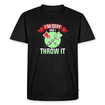 I'm Sexy And I Throw It Darts World Championship - Men's Premium Organic T-Shirt - black - Front - Nico (187cm)