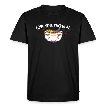 Love You Pho Real Ramen Vietnam Noodle Soup - Men's Premium Organic T-Shirt - black - Front - Nico (187cm)
