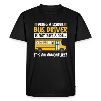 School Bus Driver Job Adventure Busfahrer Autobus - Men's Premium Organic T-Shirt - black - Front - Nico (187cm)
