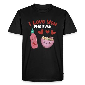 Je t’aime Pho-Evah Pho Soup Lovers - T-shirt Premium bio Homme - noir - Devant - Nico (187cm)