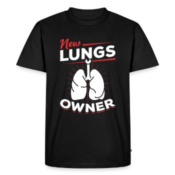 Lung Owner Donor Run Lung Cancer Survival - Men's Premium Organic T-Shirt - black - Front - Nico (187cm)