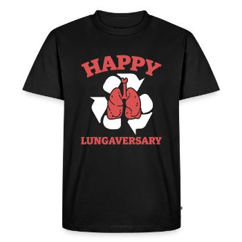 Donneur Poumon Pièces de rechange Opération pulmonaire Cadeau - T-shirt Premium bio Homme - noir - Devant - Nico (187cm)