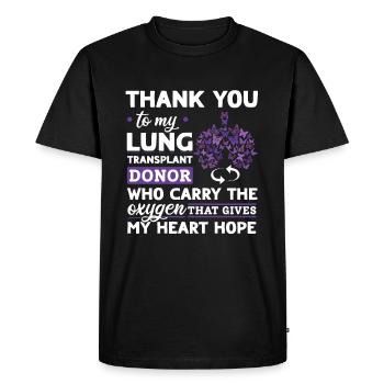 Lung Trasplantation Lung Donor Organ Gift - Men's Premium Organic T-Shirt - black - Front - Nico (187cm)