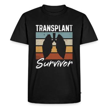 Lung Collapses Donor Lung Survivor Vintage - Men's Premium Organic T-Shirt - black - Front - Nico (187cm)