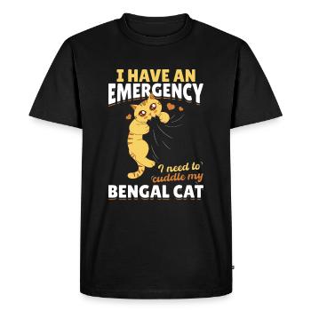 Les races de chats d’urgence doivent étreindre mon Bengal - T-shirt Premium bio Homme - noir - Devant - Nico (187cm)
