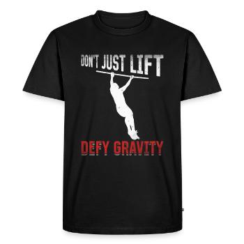 Lift Defy Gravity Weight Entraînement musculaire - T-shirt Premium bio Homme - noir - Devant - Nico (187cm)