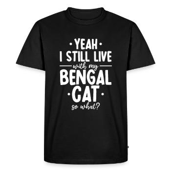 Bengal Cats Live Pet Funny Cat Breed - T-shirt Premium bio Homme - noir - Devant - Nico (187cm)
